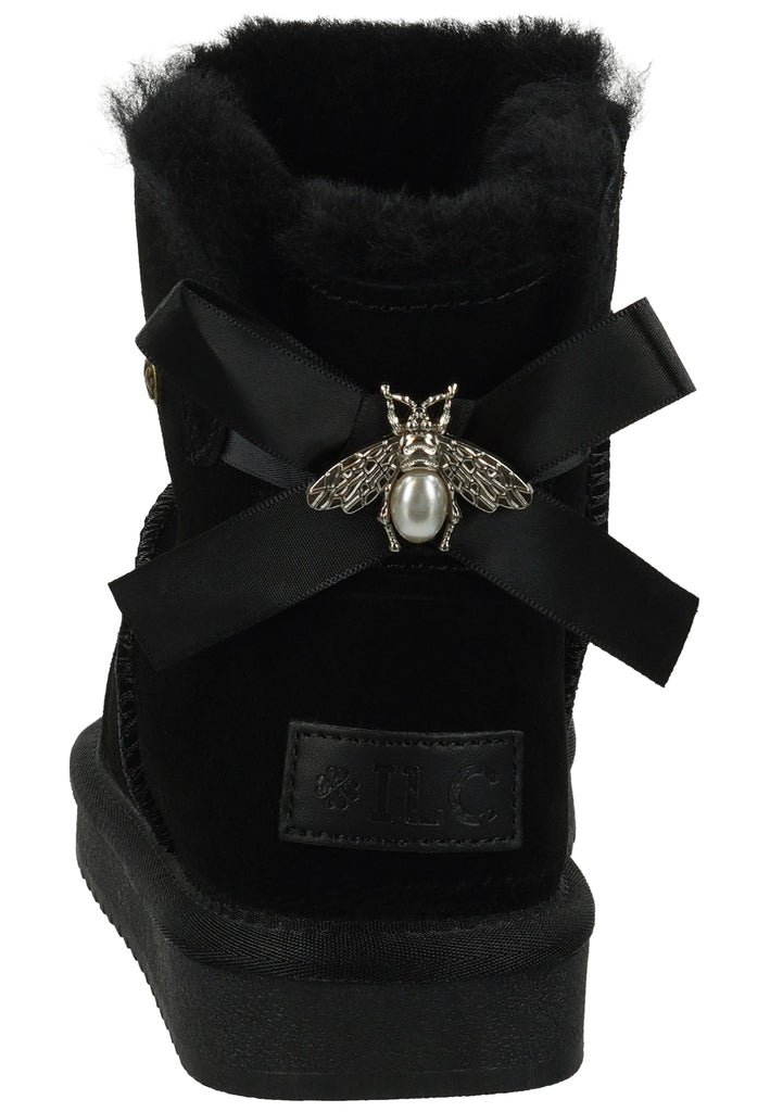 ILC Stiefelette Veloursleder Schwarz Warmfutter