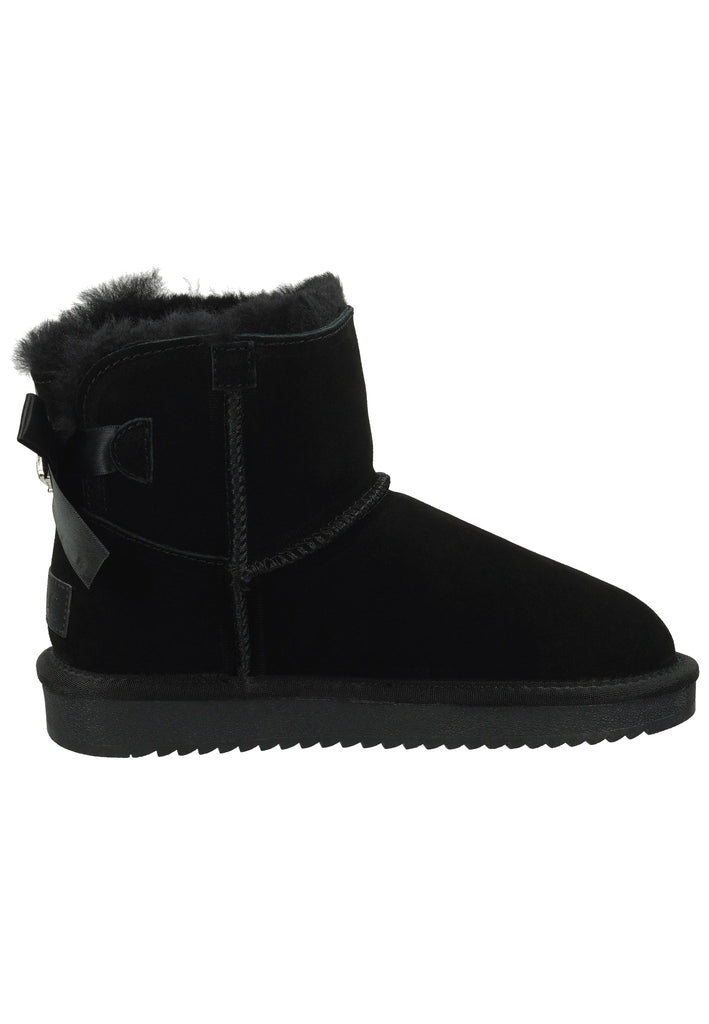 ILC Stiefelette Veloursleder Schwarz Warmfutter