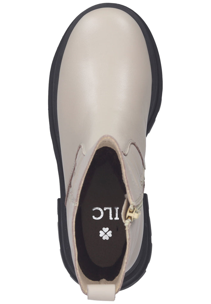 Stiefeletten ILC Stiefelette Leder Beige/Schwarz