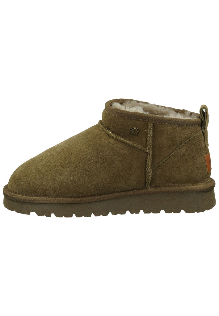 Stiefeletten ILC Stiefelette Leder Khaki Warmfutter