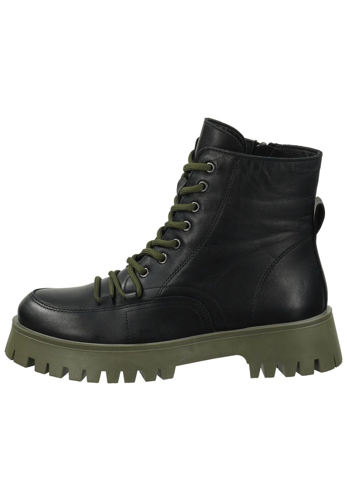Stiefeletten ILC Stiefelette Leder Schwarz Warmfutter