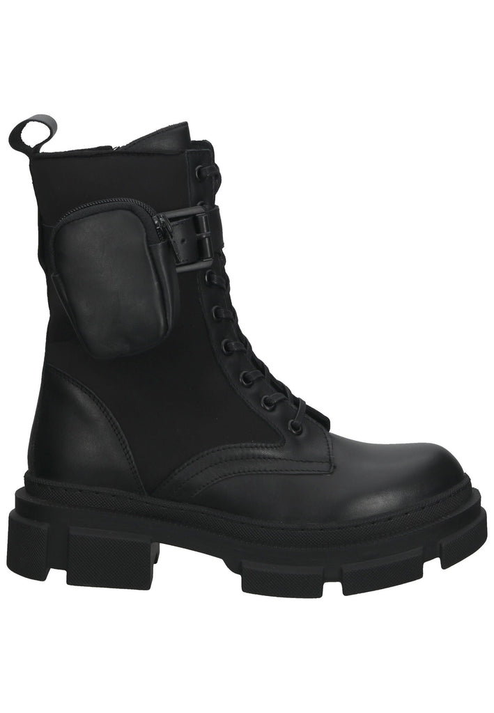 Stiefeletten ILC Stiefelette Leder/Textil Schwarz
