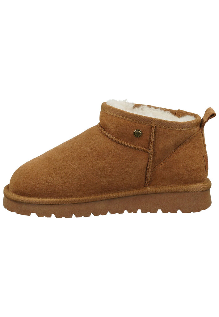 Stiefeletten ILC Stiefelette Veloursleder Cognac Warmfutter