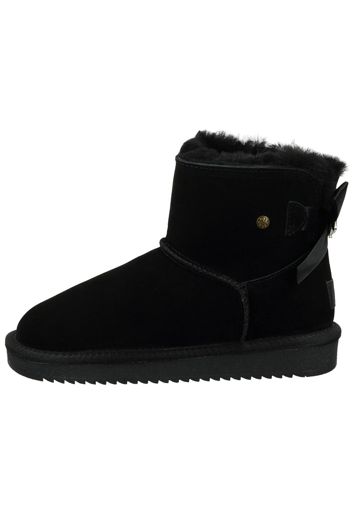 Stiefeletten ILC Stiefelette Veloursleder Schwarz Warmfutter