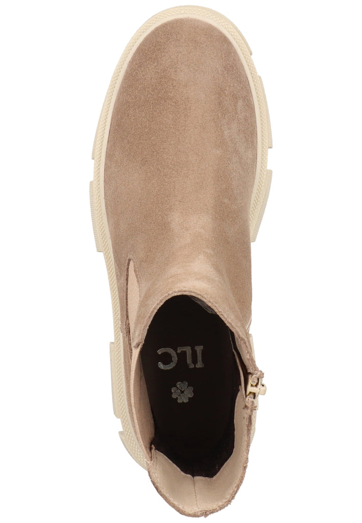 Stiefeletten ILC Stiefelette Veloursleder/Textil Taupe