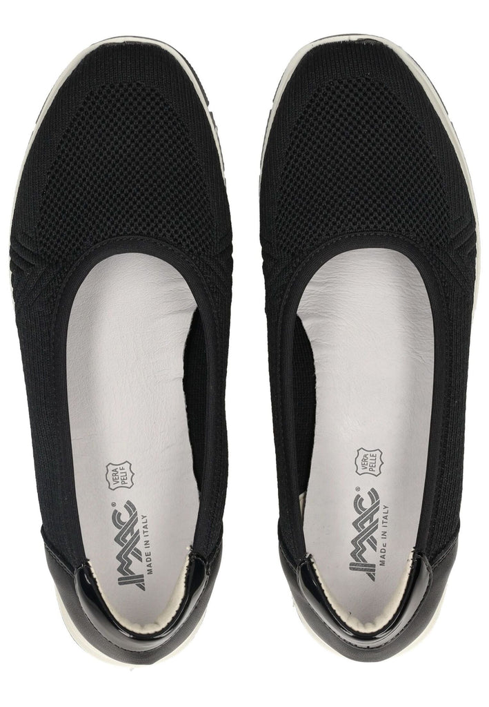 IMAC Ballerinas Lederimitat/Textil Schwarz/Weiß