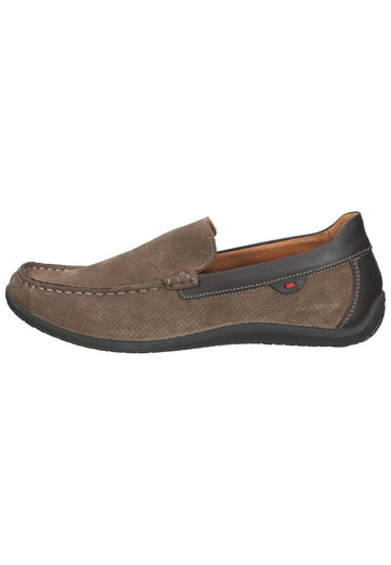 Halbschuhe IMAC Mokassin Veloursleder Taupe/Braun