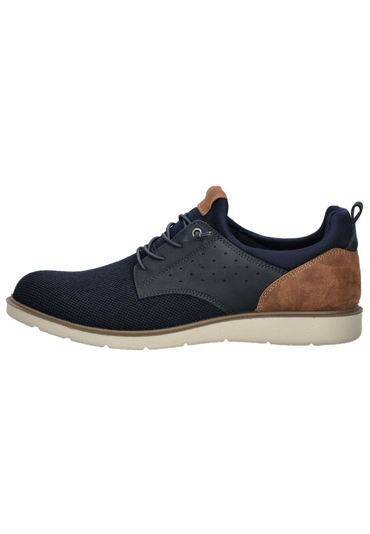 IMAC Halbschuhe Leder/Textil Blau/Braun