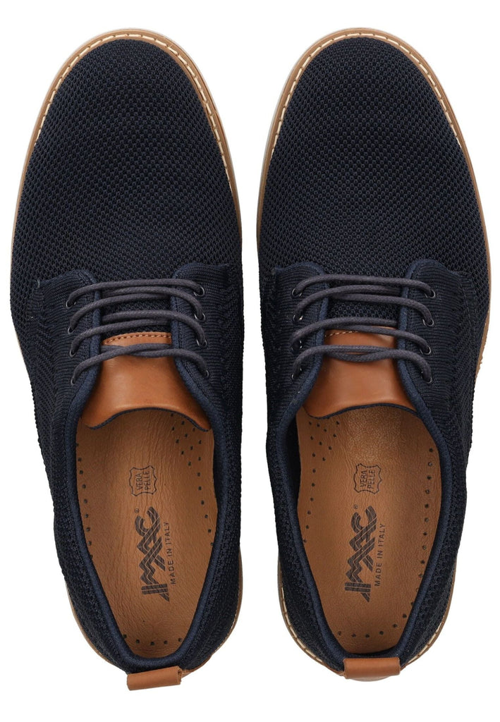 IMAC Halbschuhe Lederimitat Blau/Braun