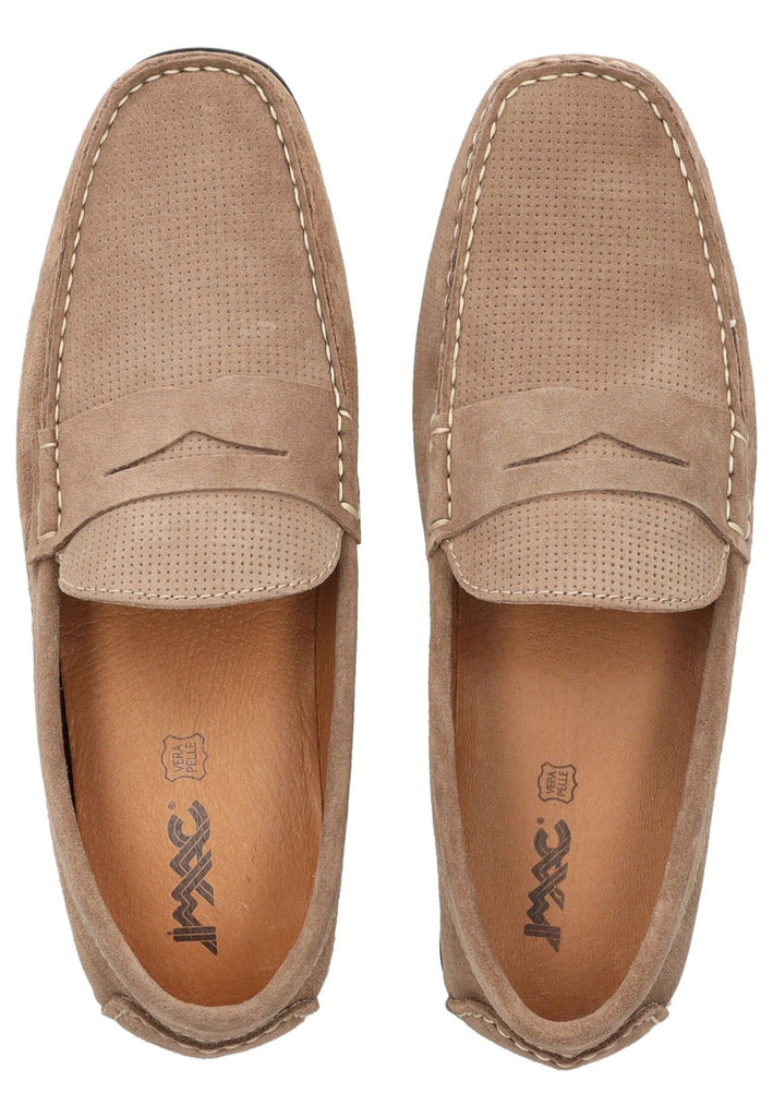 IMAC Mokassin Veloursleder Beige/Braun