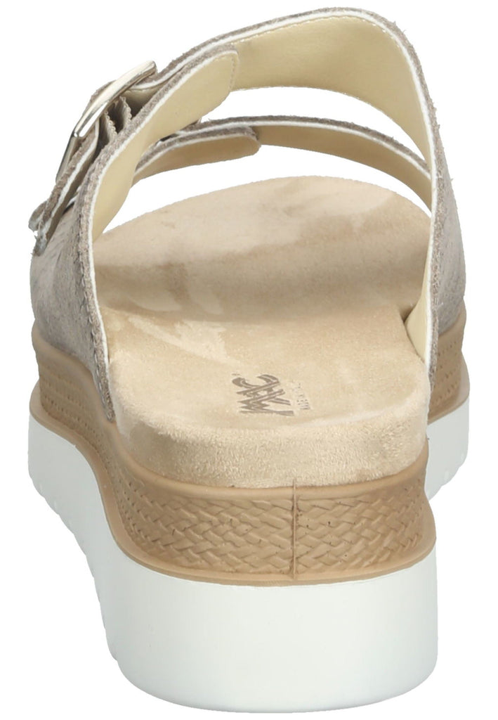 IMAC Pantoletten Leder Beige/Grau