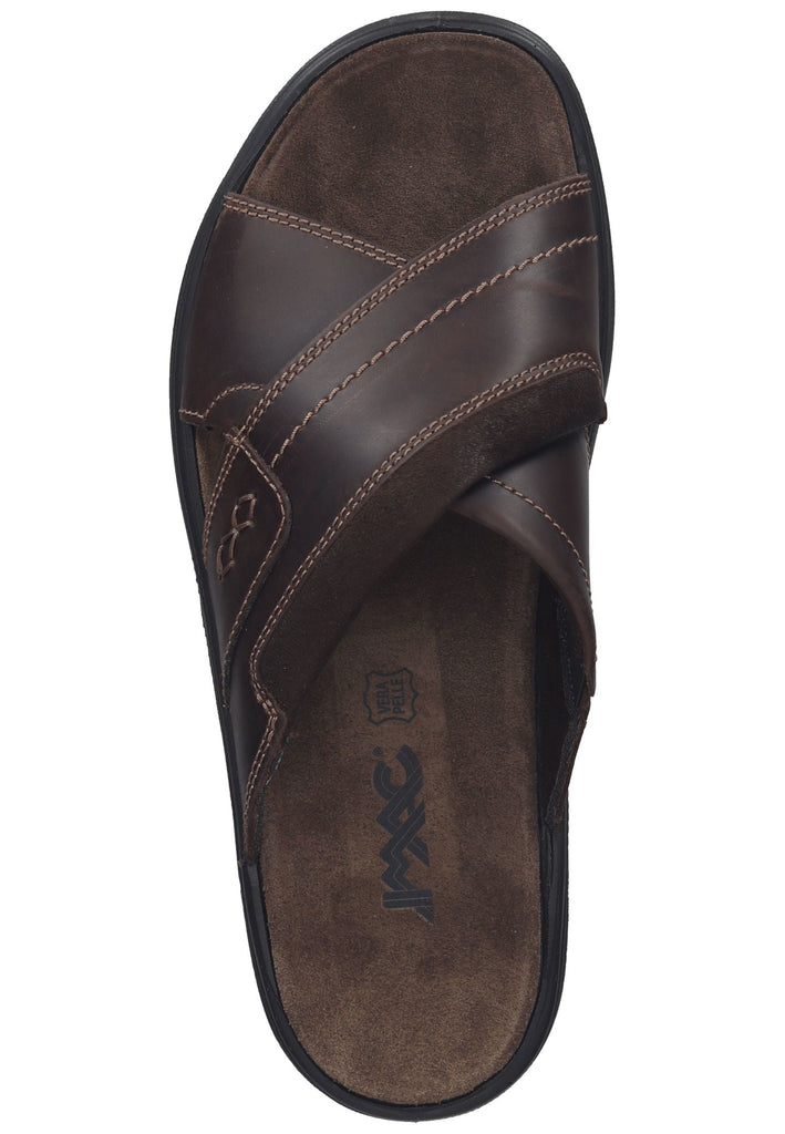 IMAC Pantoletten Leder Dunkelbraun