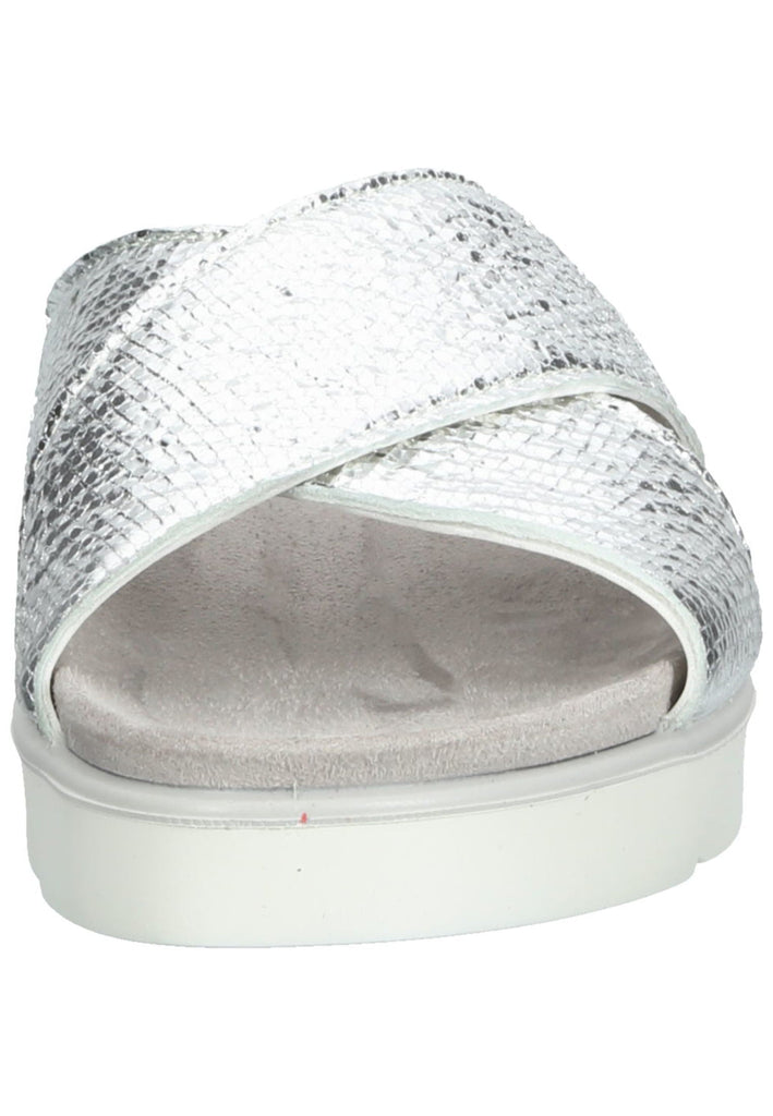 IMAC Pantoletten Leder Silber/Grau
