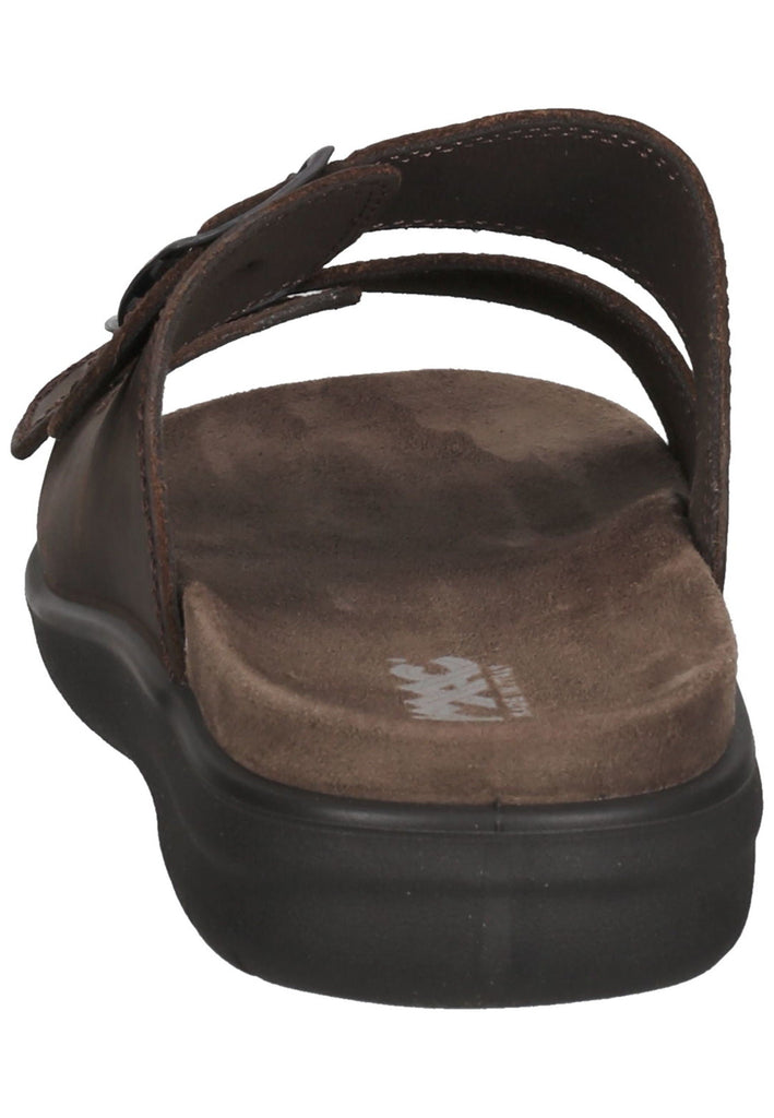 IMAC Pantoletten Nubukleder Dunkelbraun