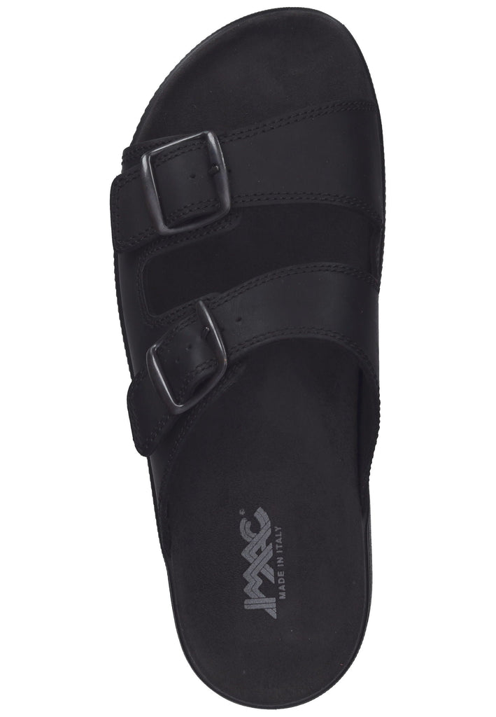 IMAC Pantoletten Nubukleder Schwarz