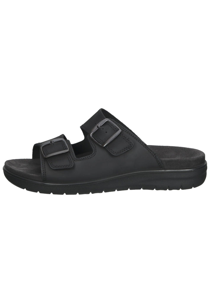 IMAC Pantoletten Nubukleder Schwarz