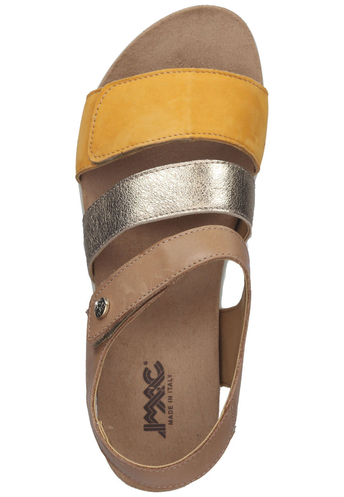 IMAC Sandalen Leder Braun/Gelb