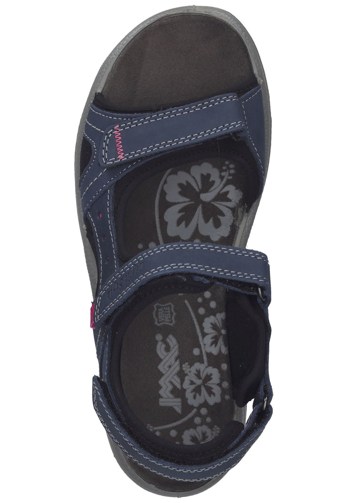 IMAC Sandalen Nubukleder Blau/Schwarz