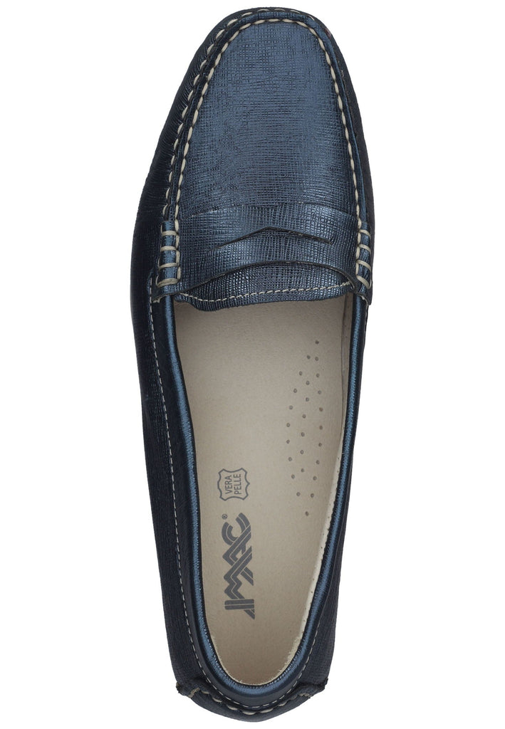 IMAC Slipper Leder Blau/Beige
