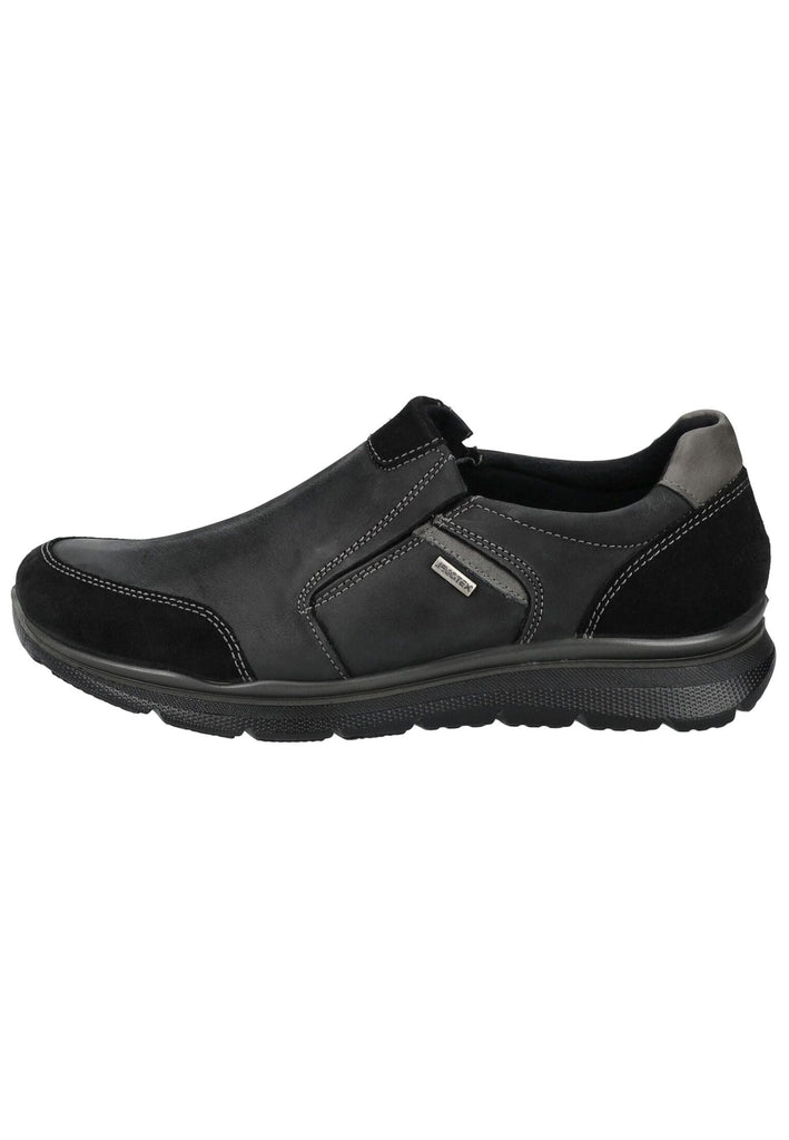 IMAC Slipper Leder Schwarz/Grau
