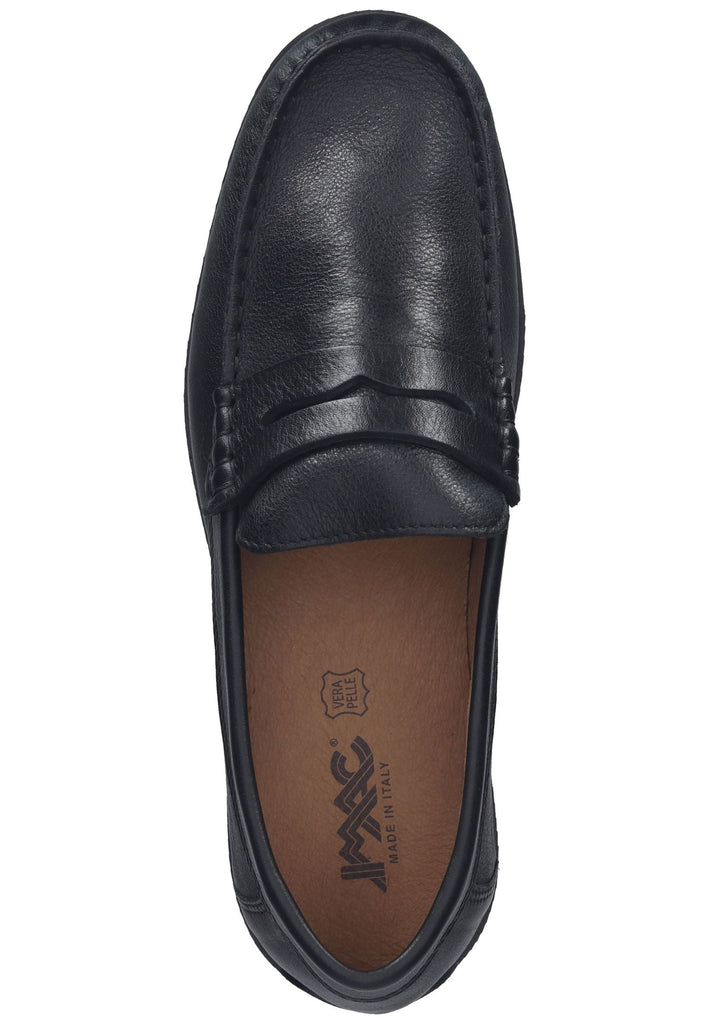 IMAC Slipper Leder Schwarz/Schwarz