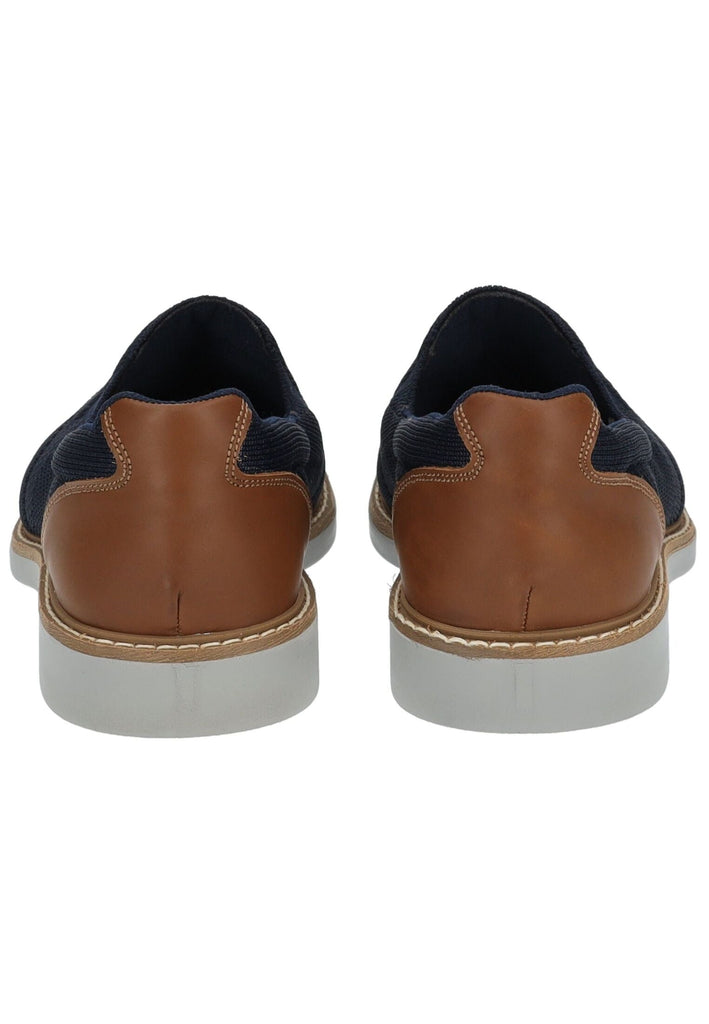 IMAC Slipper Lederimitat Blau/Braun