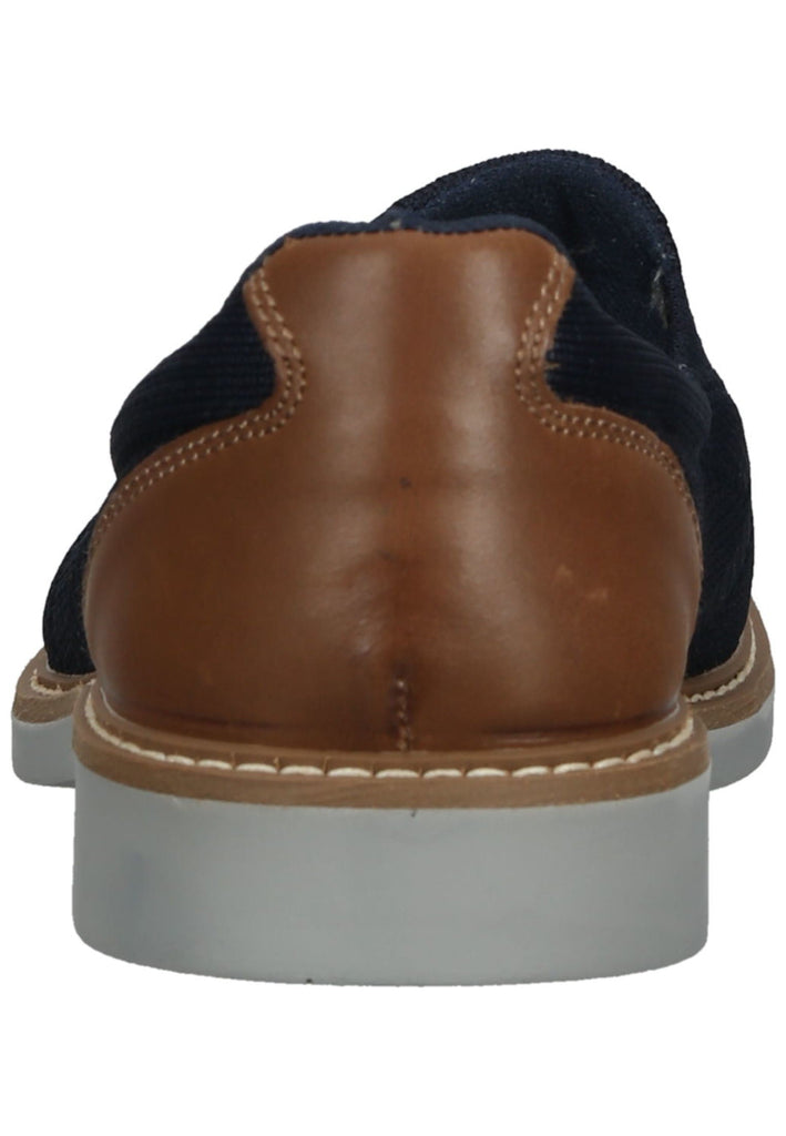 IMAC Slipper Lederimitat Blau/Braun