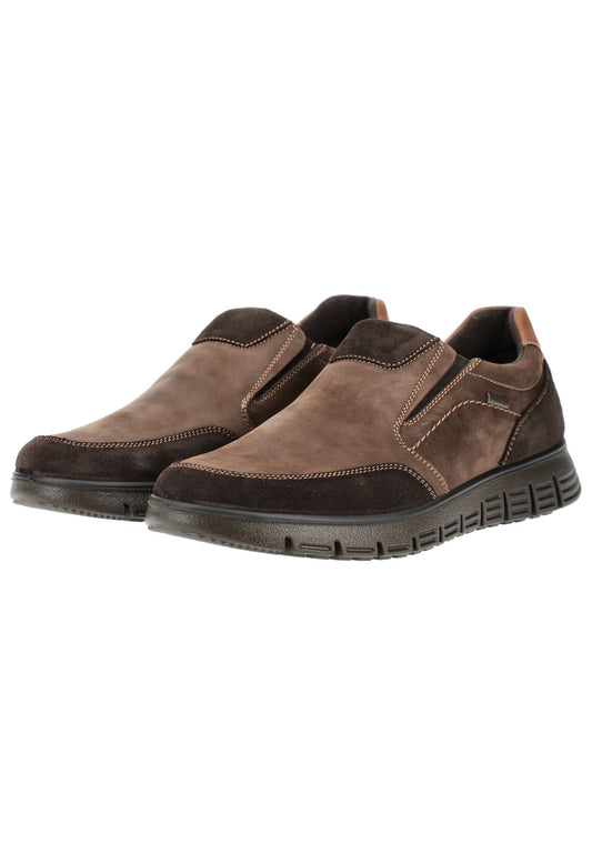 IMAC Slipper Nubukleder/Textil Kaffee