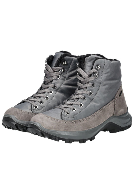 IMAC Stiefelette Veloursleder Grau Warmfutter