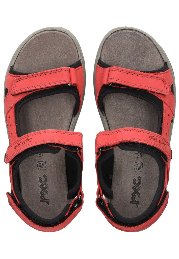 IMAC Wanderschuhe Nubukleder Rot/Schwarz
