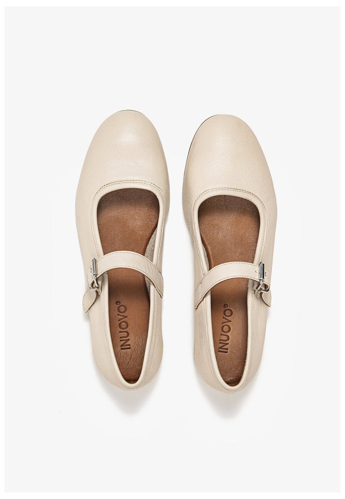 Inuovo Ballerinas Leder Beige