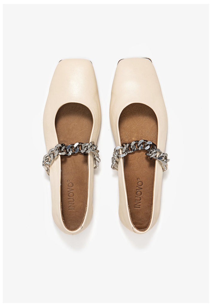Inuovo Ballerinas Leder Beige