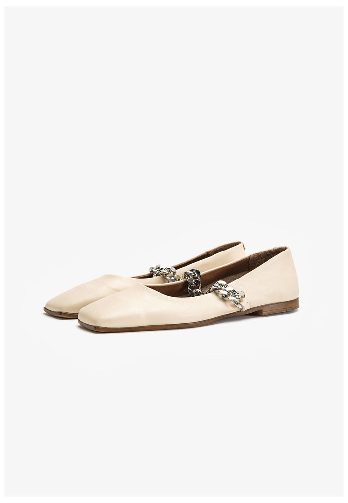 Inuovo Ballerinas Leder Beige
