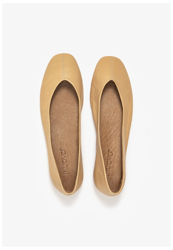 Inuovo Ballerinas Leder Hellbraun