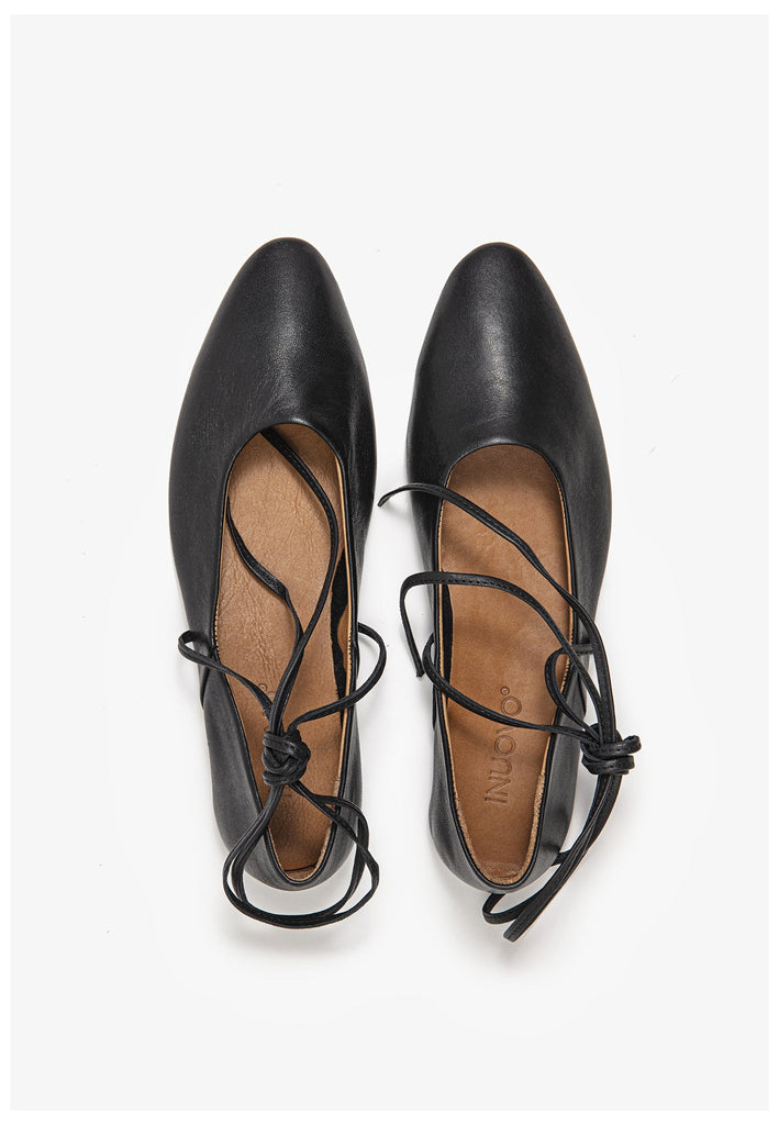 Inuovo Ballerinas Leder Schwarz