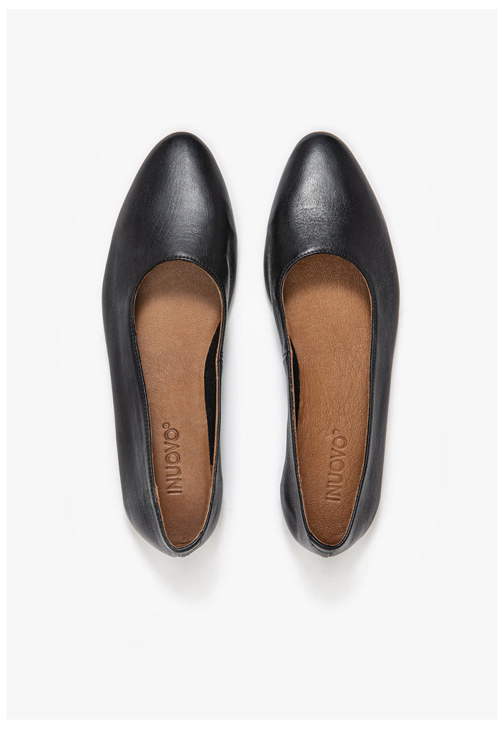 Inuovo Ballerinas Leder Schwarz