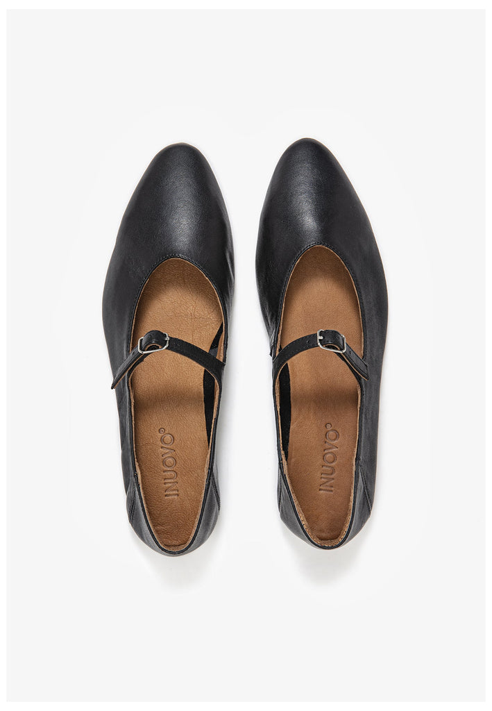 Inuovo Ballerinas Leder Schwarz