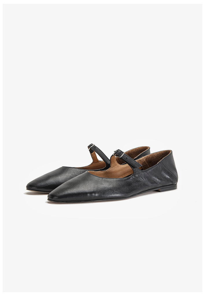 Inuovo Ballerinas Leder Schwarz