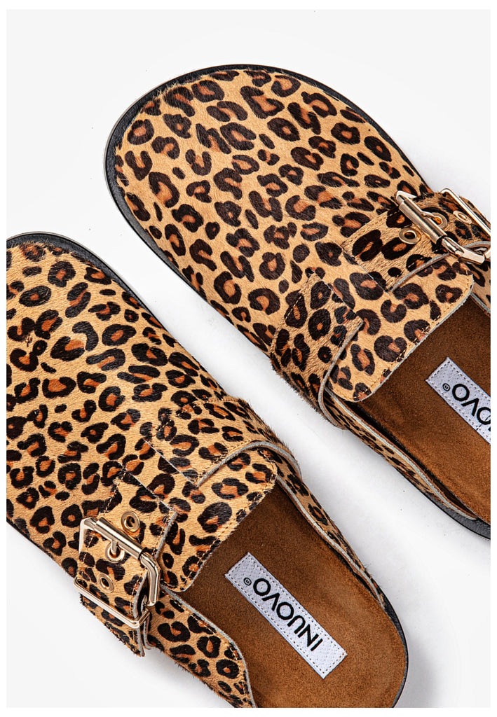 Inuovo Clogs Veloursleder Leopard
