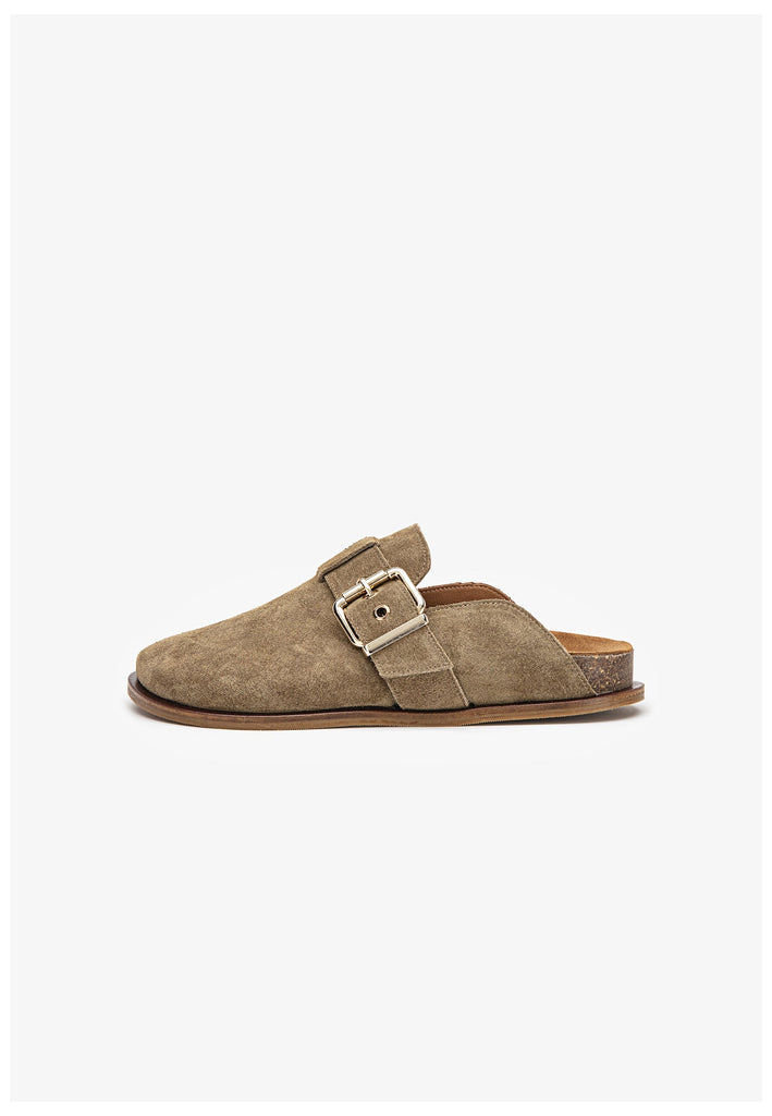 Inuovo Clogs Veloursleder Natur