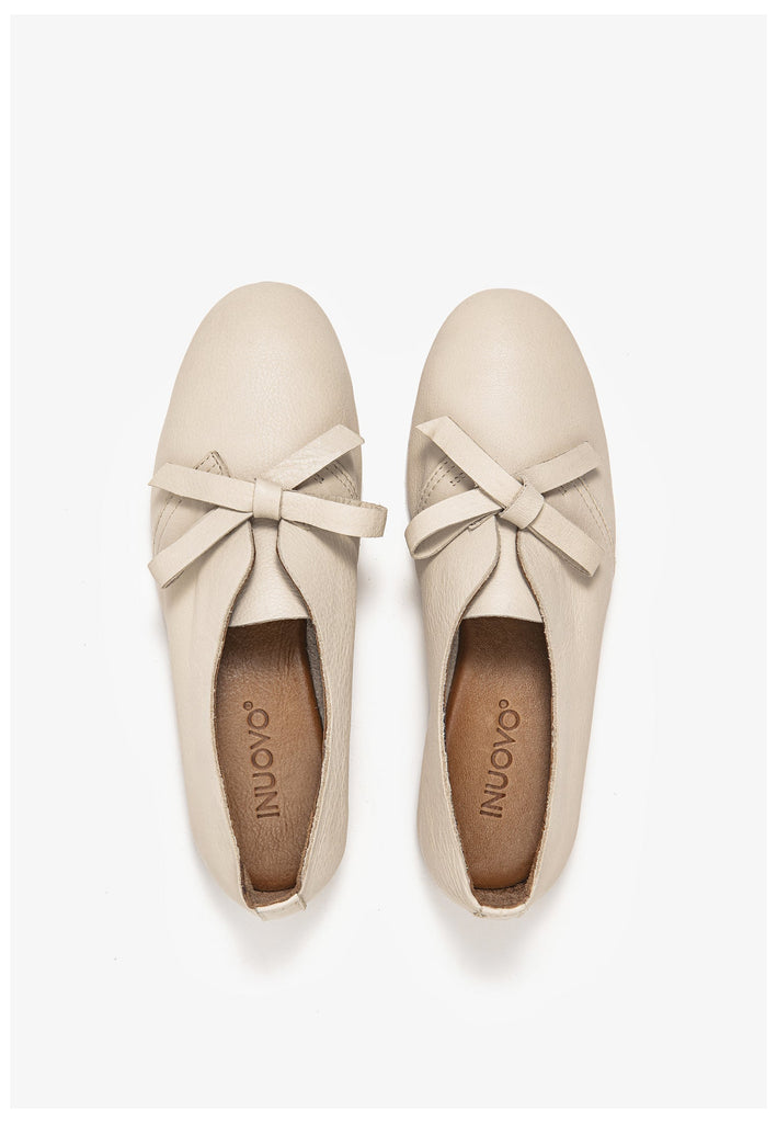 Inuovo Halbschuhe Leder Beige