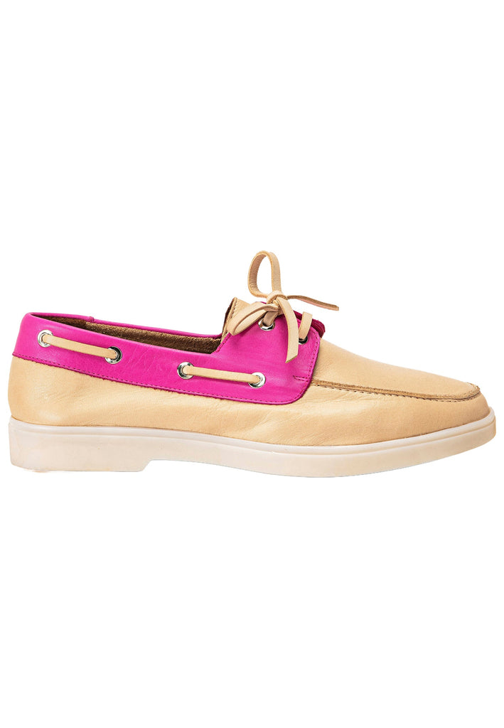 Inuovo Halbschuhe Leder Beige/Rot