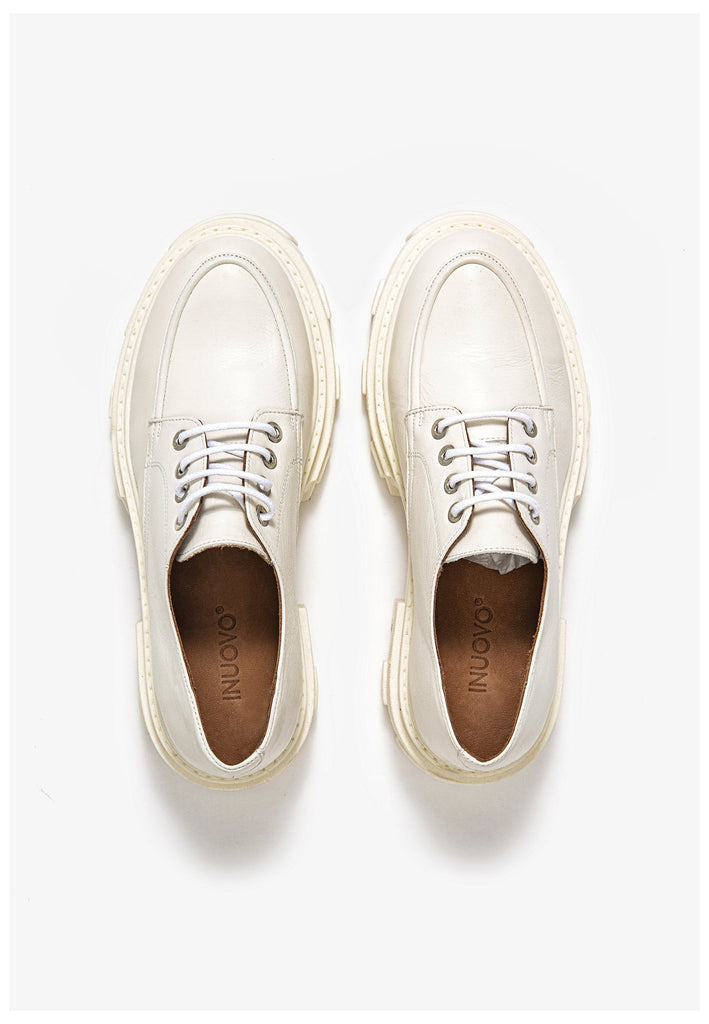 Inuovo Halbschuhe Leder Creme