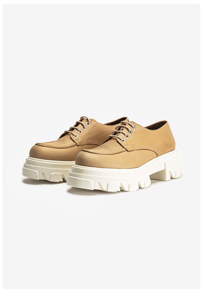 Inuovo Halbschuhe Leder Hellbraun