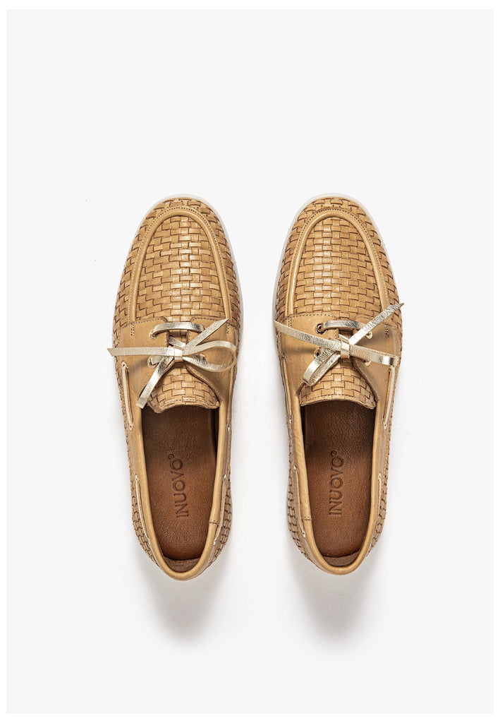 Inuovo Halbschuhe Leder Hellbraun