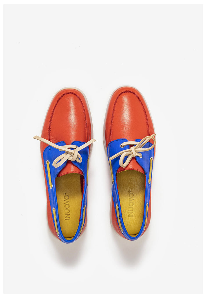 Inuovo Halbschuhe Leder Navy/Orange