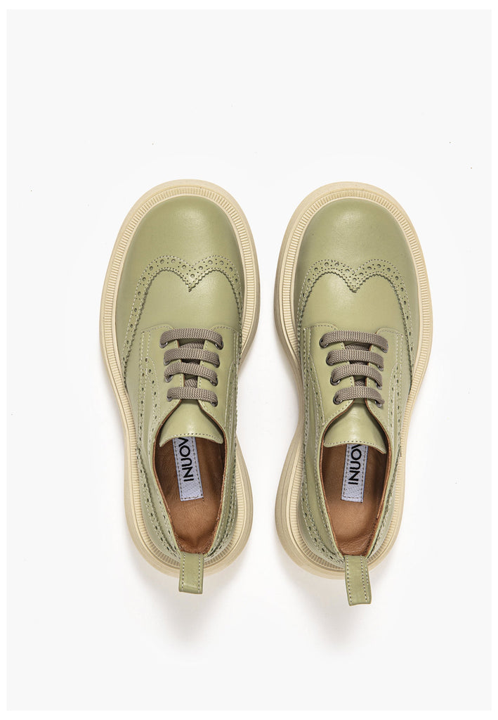 Inuovo Halbschuhe Leder Olive