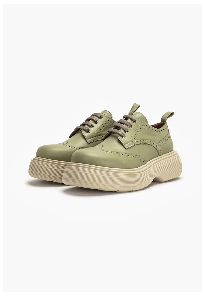 Inuovo Halbschuhe Leder Olive