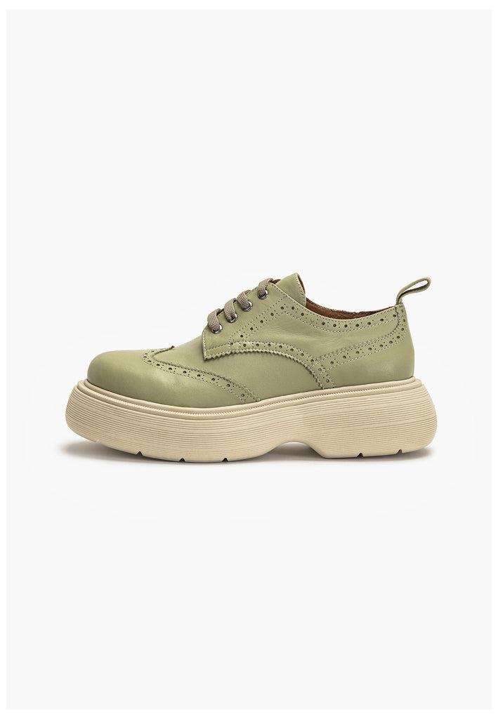 Inuovo Halbschuhe Leder Olive