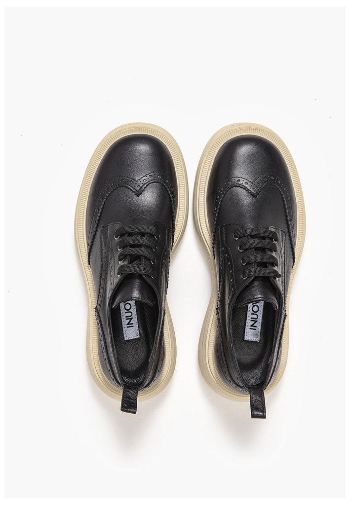 Inuovo Halbschuhe Leder Schwarz